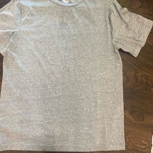 Gray Short Sleeve Tee with Classic Crew Neck
